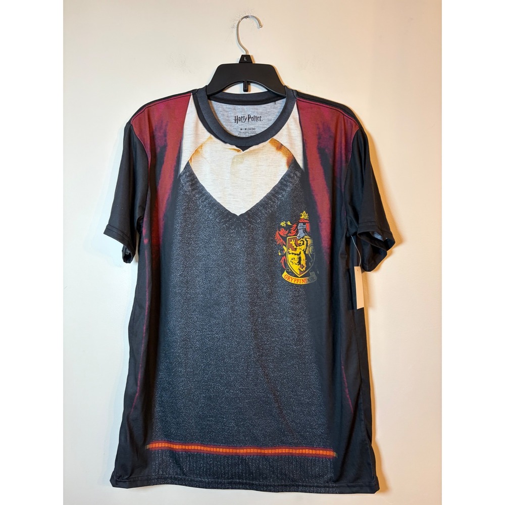 Harry Potter T-Shirt Mens Medium Gryffindor Uniform Graphic Sublimation Print